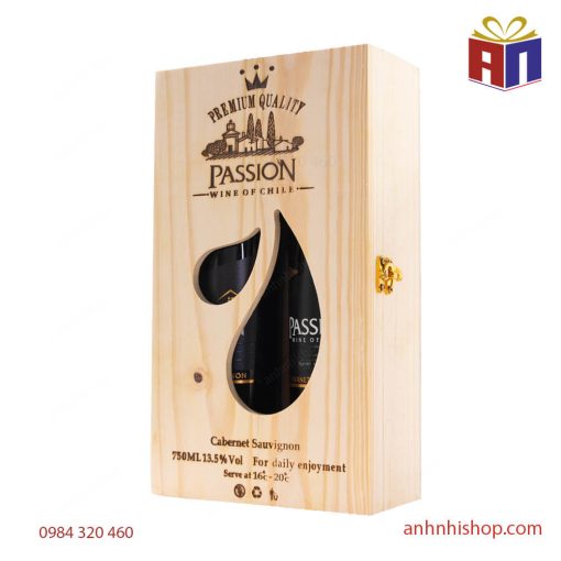 Rượu vang Passion Cabernet Hộp gỗ 2 chai